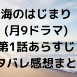 海のはじまり(月9ドラマ)第1話あらすじネタバレ感想まとめ