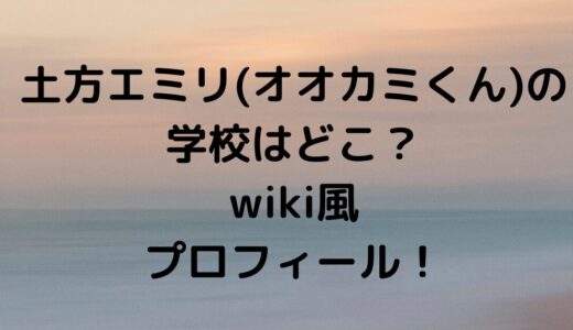 土方エミリ(オオカミくん)のどこのハーフで学校はどこ？wiki風プロフィール！