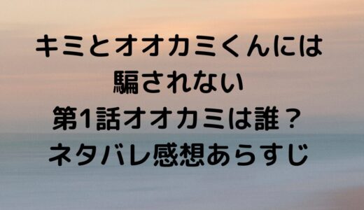 キミとオオカミくんには騙されない2024第1話オオカミは誰？ネタバレ感想あらすじ