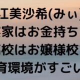 入江美沙希(みぃ)の実家はお金持ち？高校はお嬢様校で教育環境がすごい！