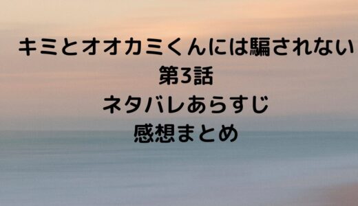 キミとオオカミくんには騙されない第3話ネタバレあらすじ感想まとめ！