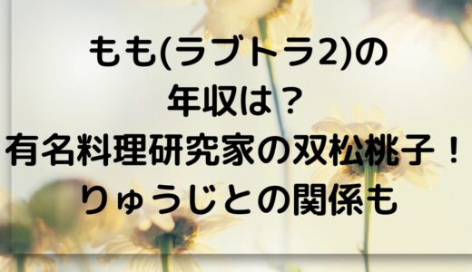 もも(ラブトランジット2)の年収は？有名料理研究家の双松桃子！りゅうじとの関係も