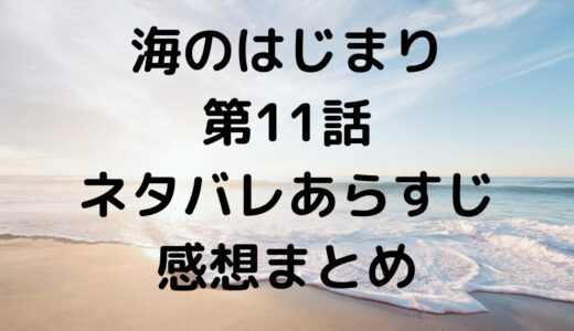 【海のはじまり】第11話ネタバレあらすじ感想まとめ