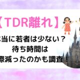 【TDR離れ】本当に若者は少ない？待ち時間は実際減ったのかも調査！